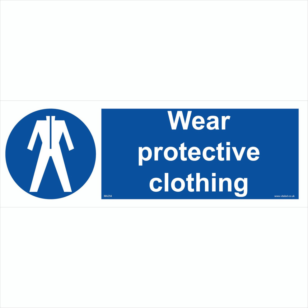 (450 x 150mm - 18 x 6, 1mm Pvc Foamex) MA294 Wear Protective Clothing SIGN catering construction factory building ppe-image-OPC-P5WFPD8-NEW