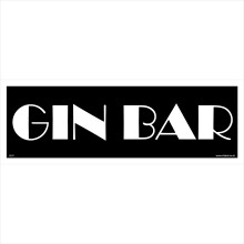 (300 x 100mm - 12 x 4, Sticker / Sav - White Background) GE571 Gin Bar Wall Door Plaque SIGN alcohol booze wine spirits home restaurant