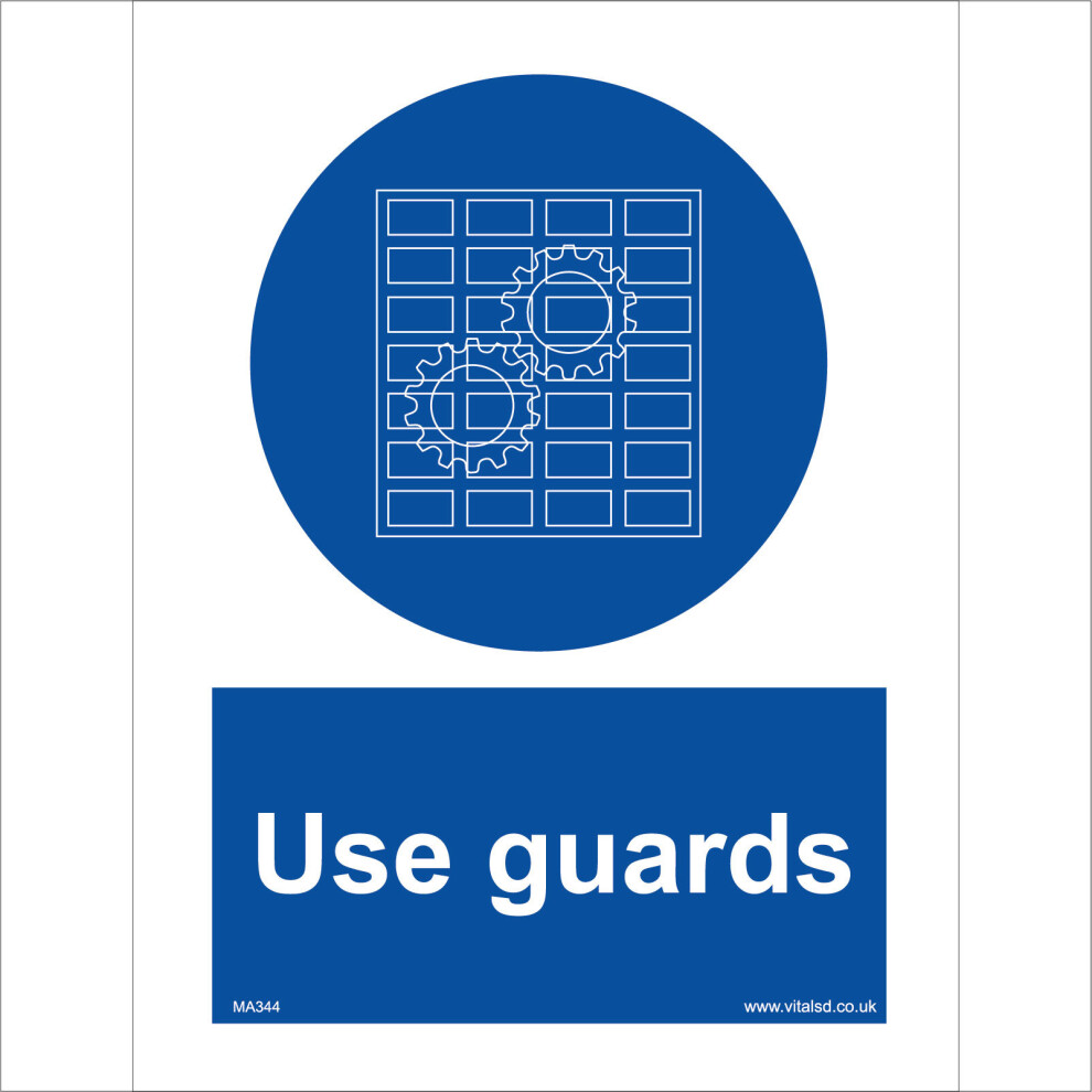 (100 x 150mm - 4 x 6, 5mm Heavy Duty Foamex Foamboard) MA344 Use Guards SIGN factory industry machinery workplace construction-image-OPC-P5WG2P8-NEW