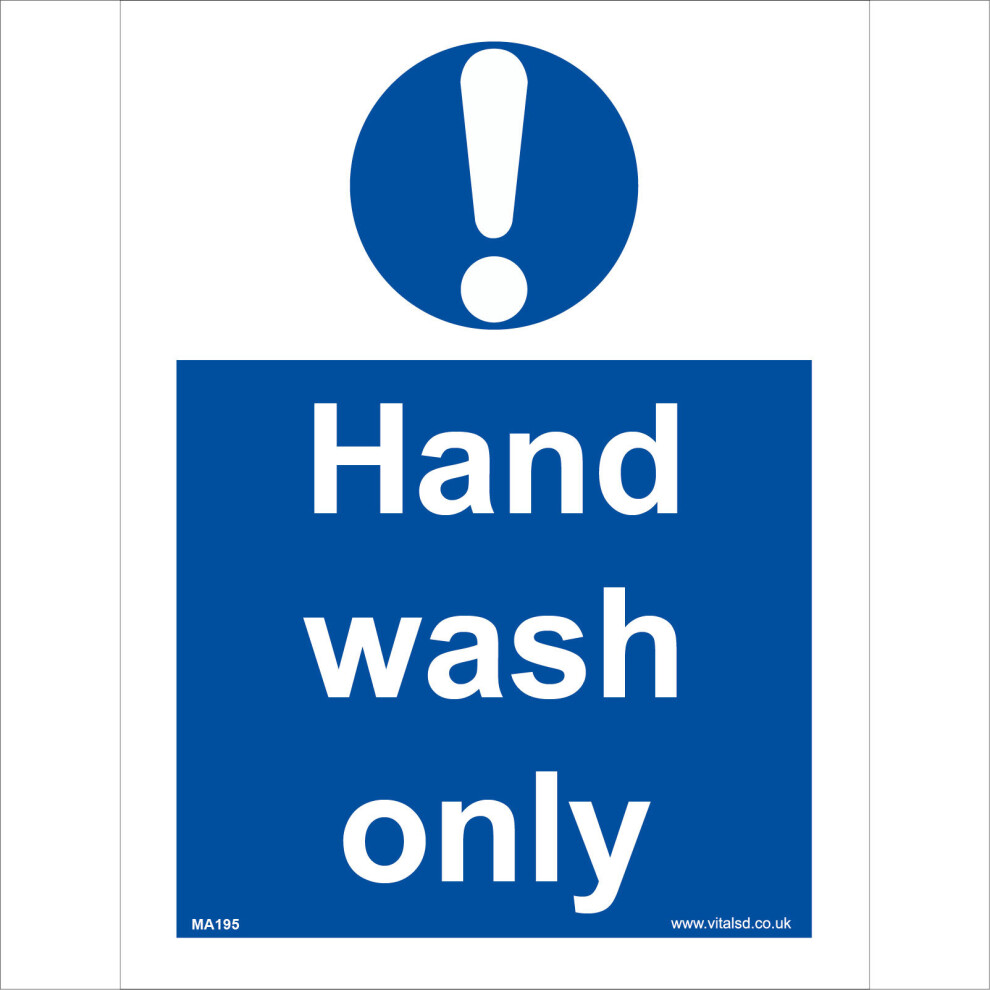 (450 x 600mm - 18 x 24, Dibond / Composite Aluminium) MA195 Hand Wash ...