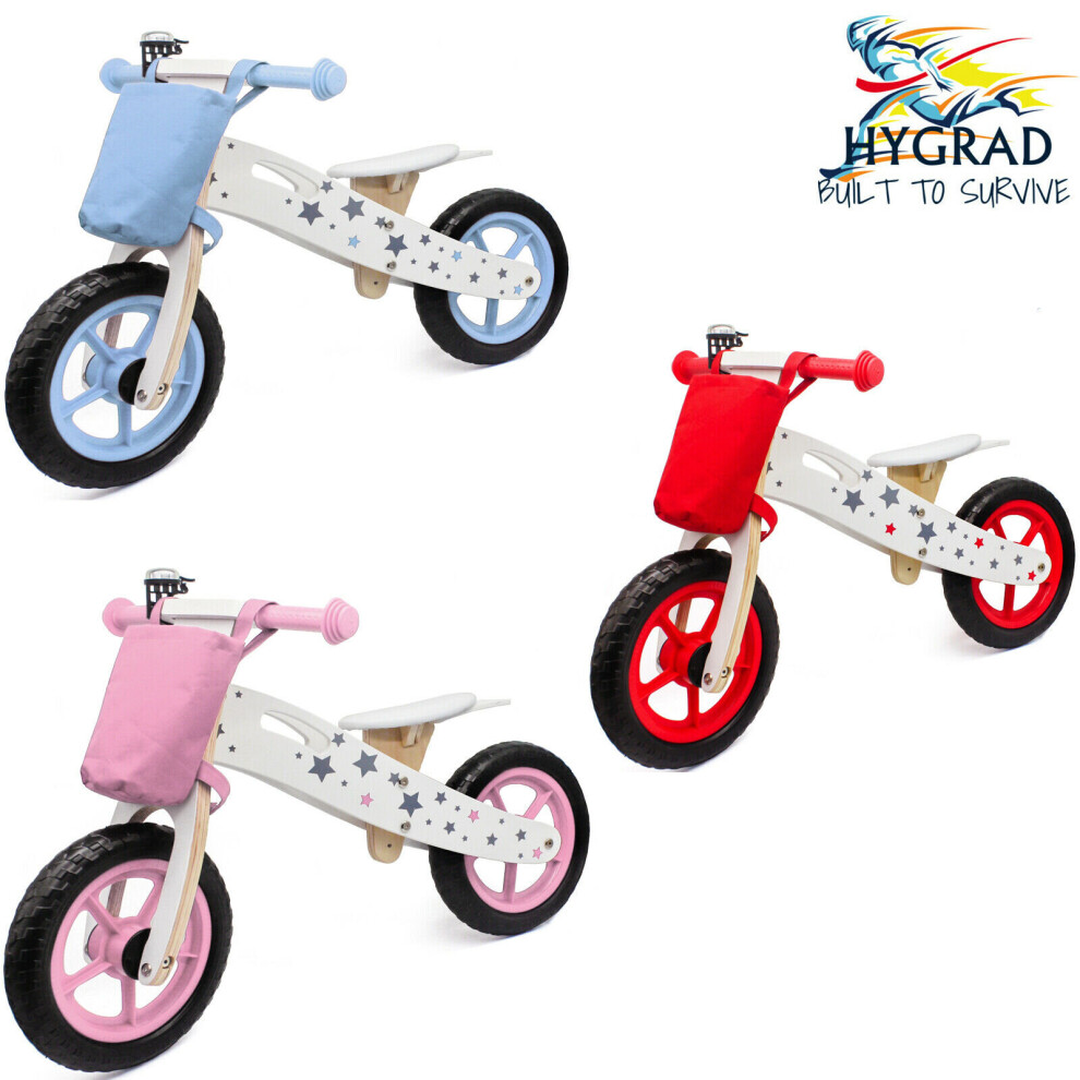 (Pink) KIDS BALANCE TRAINING FIRST BIKE BICYCLE LIGHTWEIGHT STEEL GIRLS BOYS CHILDRENS