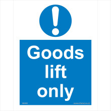 (200 x 300mm - 8 x 12, 3mm Standard Foamex Foamboard) MA443 Goods Lift Only SIGN freight no passengers people riding elevator