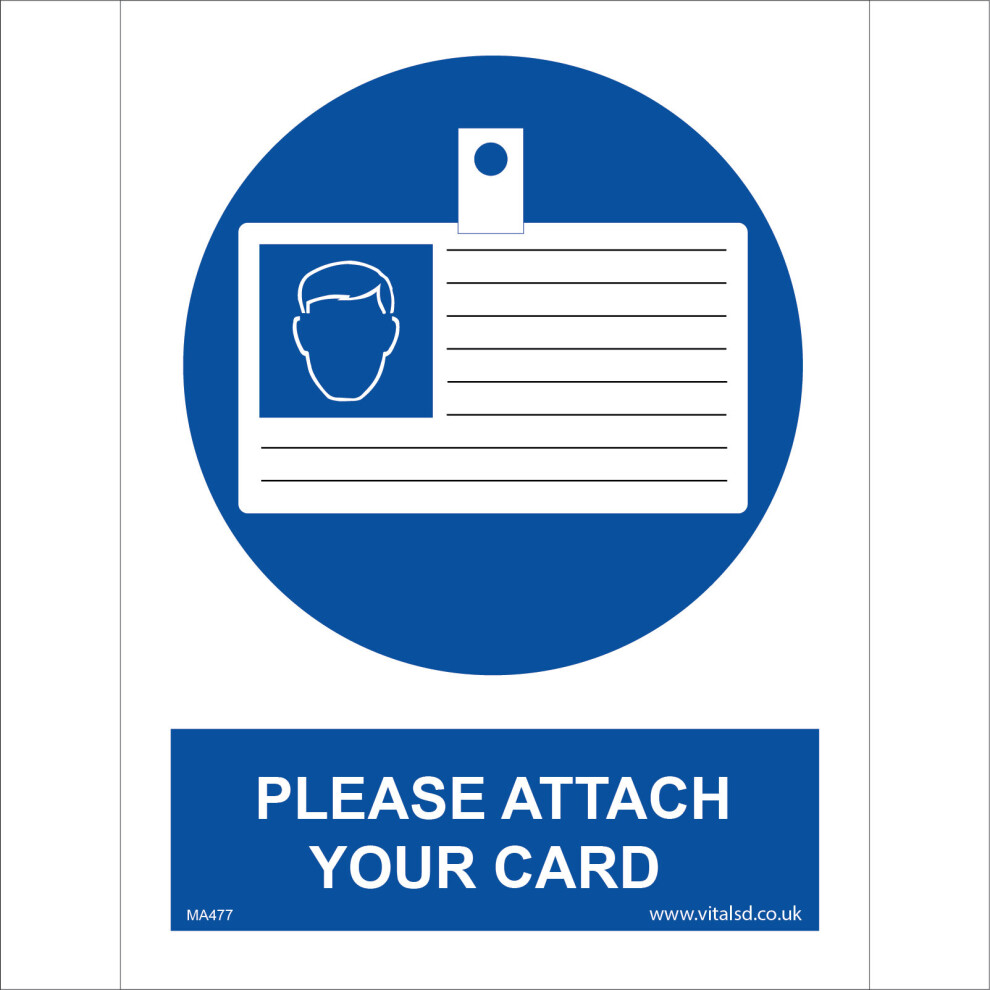 (300 x 400mm - 12 x 16, 3mm Standard Foamex Foamboard) MA477 Please Attach Your Card SIGN photo image label picture document face-image-OPC-P5WHDFC-NEW