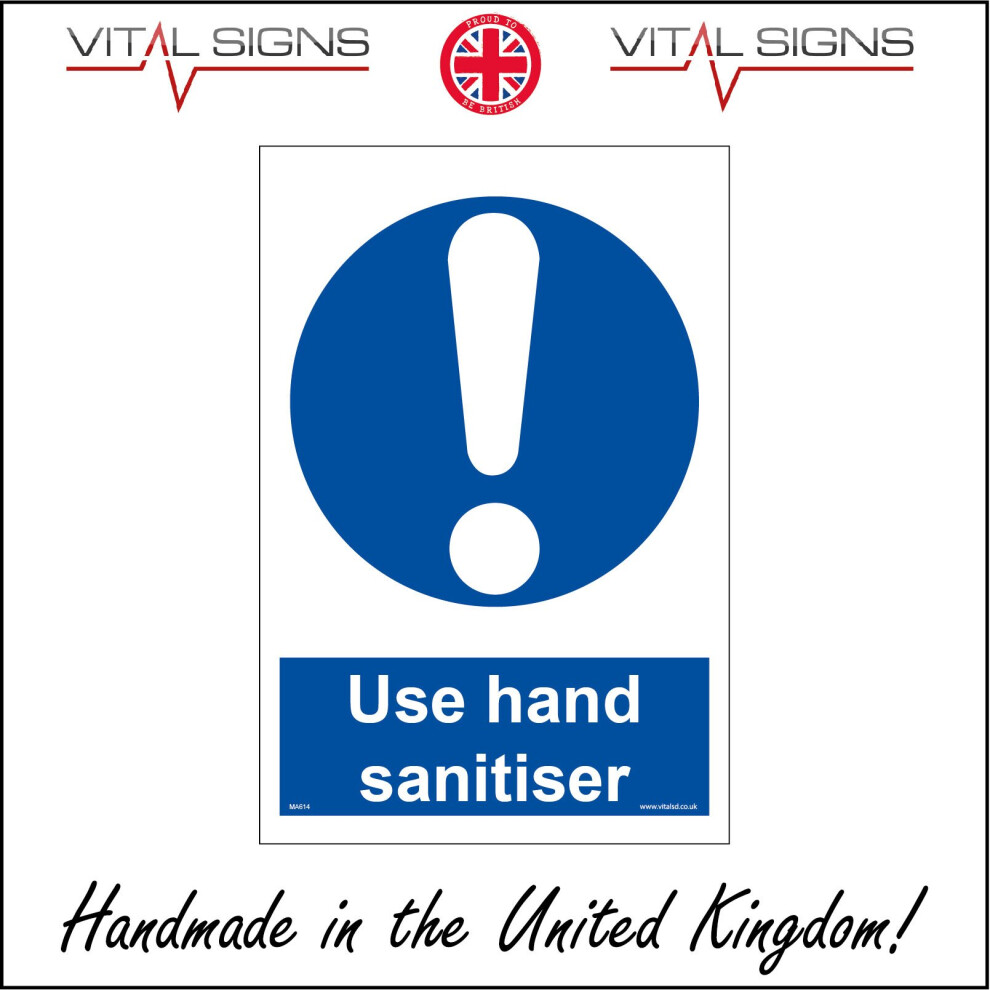 (150 x 200mm - 6 x 8, 5mm Heavy Duty Foamex Foamboard) MA614 Use Hand Cleaner SIGN Hospital Germs Health COSHH BIO-Hazard-image-OPC-P5WHFPX-NEW