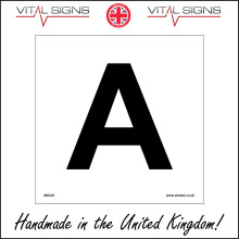 (200 x 200mm - 8 x 8, Magnetic - Vehicle Grade) MA543 Letter Character A Sign Warehouse Shelving Factory Storeroom Alphabet