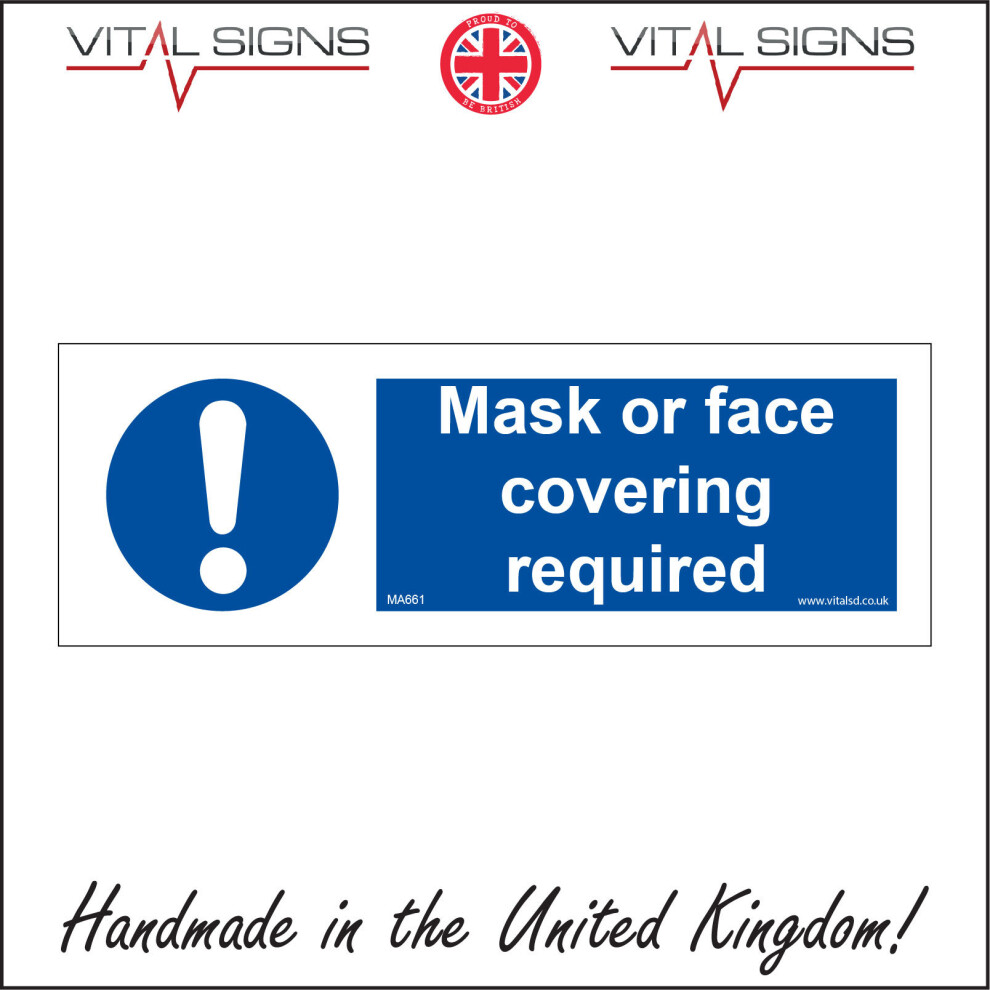 (600 x 200mm - 24 x 8, 5mm Heavy Duty Foamex Foamboard) MA661 Mask Or Face Covering Requred Sign Airport Commercial Transport Public Bus-image-OPC-P5WHFWY-NEW