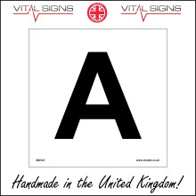 (1200 x 1200mm - 47 x 47, 1mm Pvc Foamex) MA543 Letter Character A Sign Warehouse Shelving Factory Storeroom Alphabet