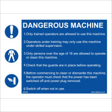 (200 x 150mm - 8 x 6, 5mm Heavy Duty Foamex Foamboard) MA359 Dangerous Machine SIGN healthy safety workplace factory industrial