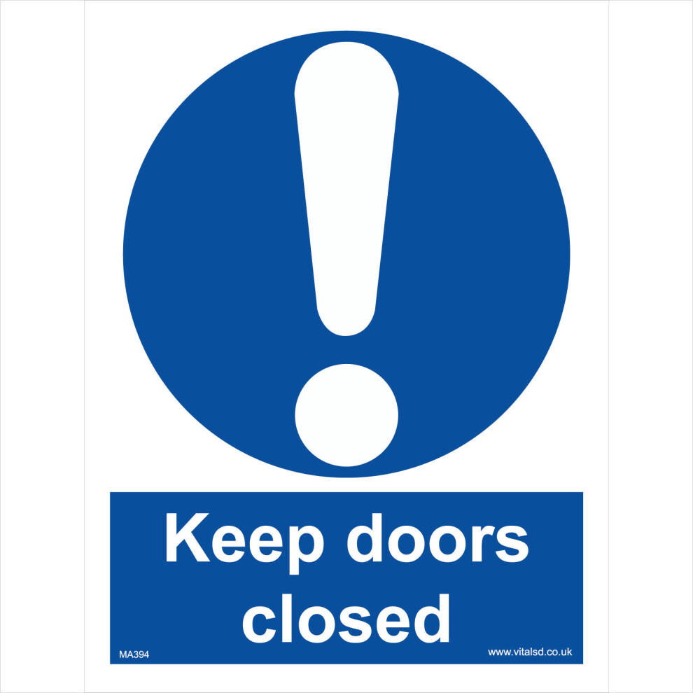 (100 x 150mm - 4 x 6, 5mm Heavy Duty Foamex Foamboard) MA394 Keep Doors Closed SIGN automatic electric slide bolt workplace cellar-image-OPC-P5WJ9RP-NEW