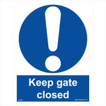 (300 x 400mm - 12 x 16, 5mm Heavy Duty Foamex Foamboard) MA398 Keep Gate Closed SIGN workplace entrance site bolted shut entry