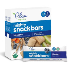 Plum Organics, Tots, Mighty Snack Bars, Blueberry, 6 Bars, 19g