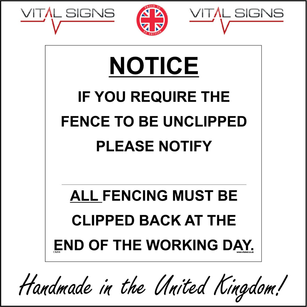 (400 x 400mm - 16 x 16, Dibond / Composite Aluminium) CS254 Notice If You Require Fence To Be Unclipped Please Notify SIGN Build-image-OPC-P5WJHV2-NEW