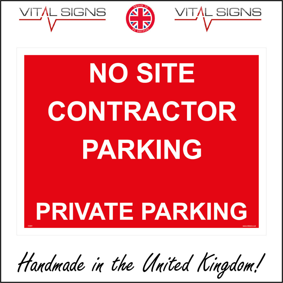 (600 x 450mm - 24 x 18, Magnetic - Vehicle Grade) CS301 No Site Contractor Parking Private Car Park Only Construction Area Sign-image-OPC-P5WJKNR-NEW