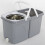 Gr8 Home (Grey) 360° Spin Mop With Bucket 3 Microfibre Heads Set 3
