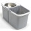 Gr8 Home (Grey) 360° Spin Mop With Bucket 3 Microfibre Heads Set 6