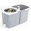Gr8 Home (Grey) 360° Spin Mop With Bucket 3 Microfibre Heads Set 4