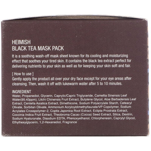 Heimish, Schwarztee-Behandlungsmaske Pack, 110 ml 2