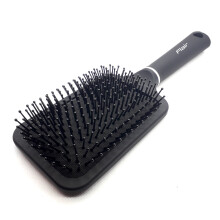 Flair Hair Brush Soft Round Rubberised Handle Large Paddle Brush Ball Ended