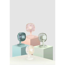(Rose Gold) Mini Rotating Desk Fan