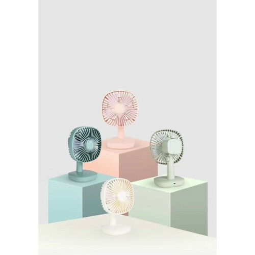 (Rose Gold) Mini Rotating Desk Fan