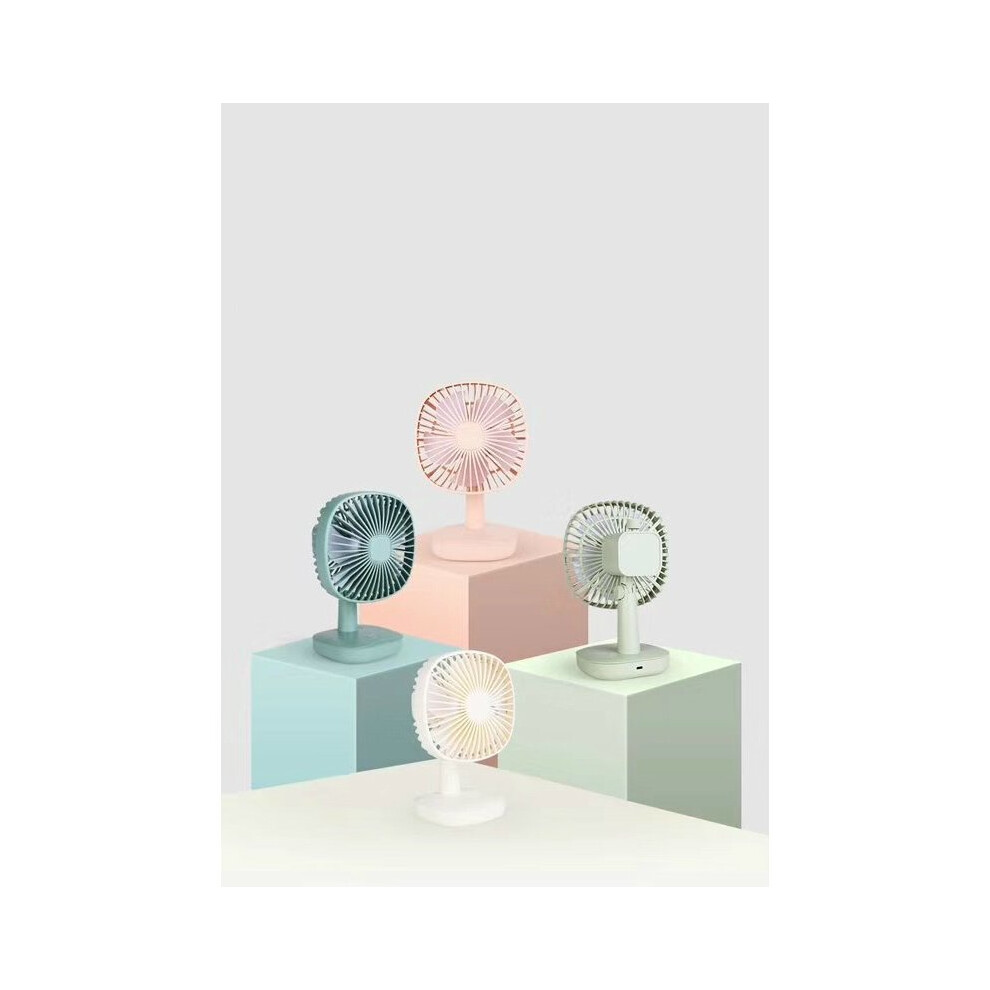 (Rose Gold) Mini Rotating Desk Fan
