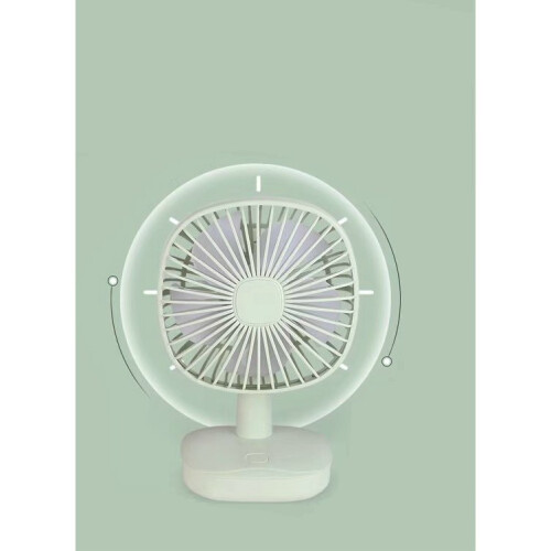 (White) Mini Rotating Desk Fan