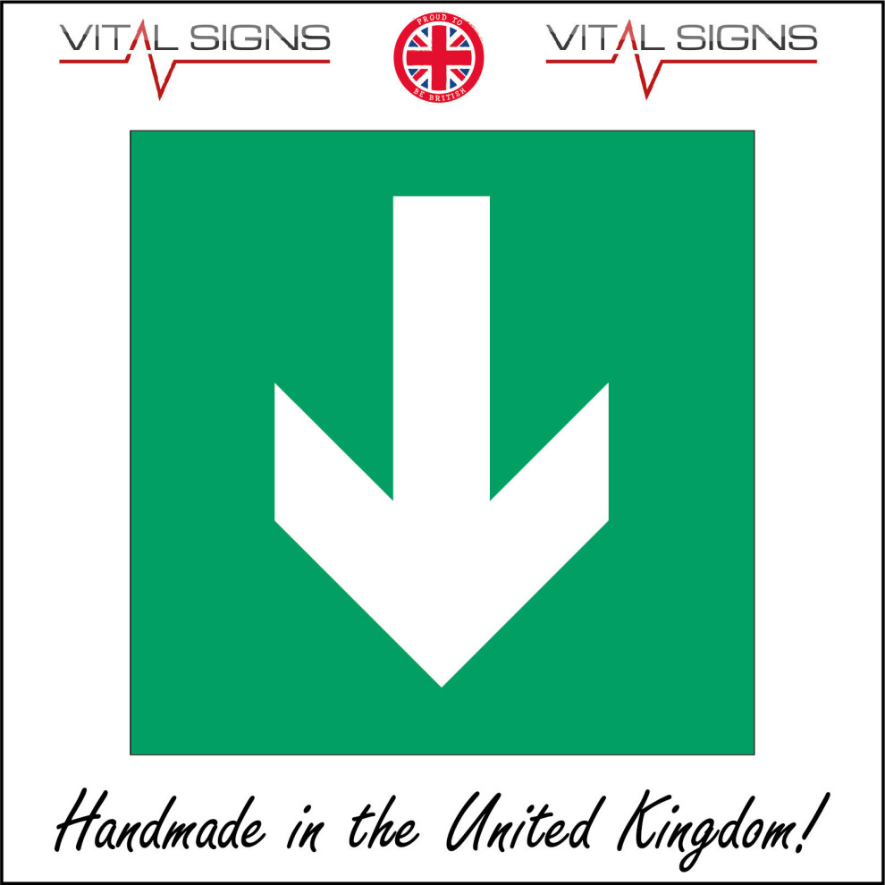 (900 x 900mm - 35 x 35, 10mm Extra Heavy Duty Foamex Foamboard) FS056 Down Up Left Right Arrow SIGN direction fire location green workplace-image-OPC-P5WM2KG-NEW