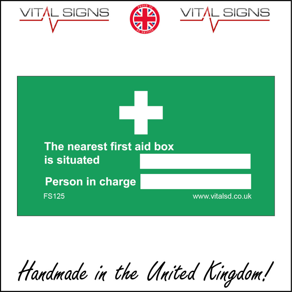 Nearest First Aid Box (400 x 200mm - 16 x 8, 3mm Standard Foamex Foamboard) FS125 The Nearest ...