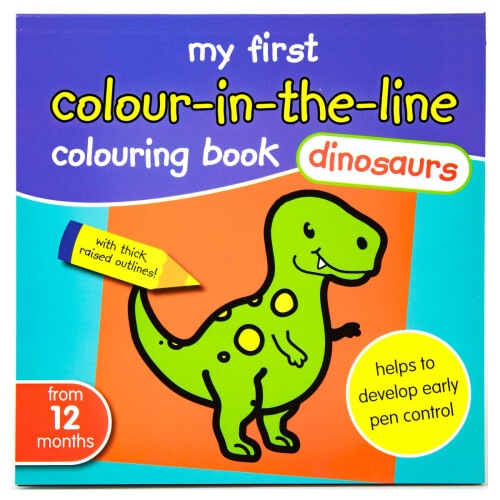 My First Colour in the Line Colouring Book - Dinosaurs