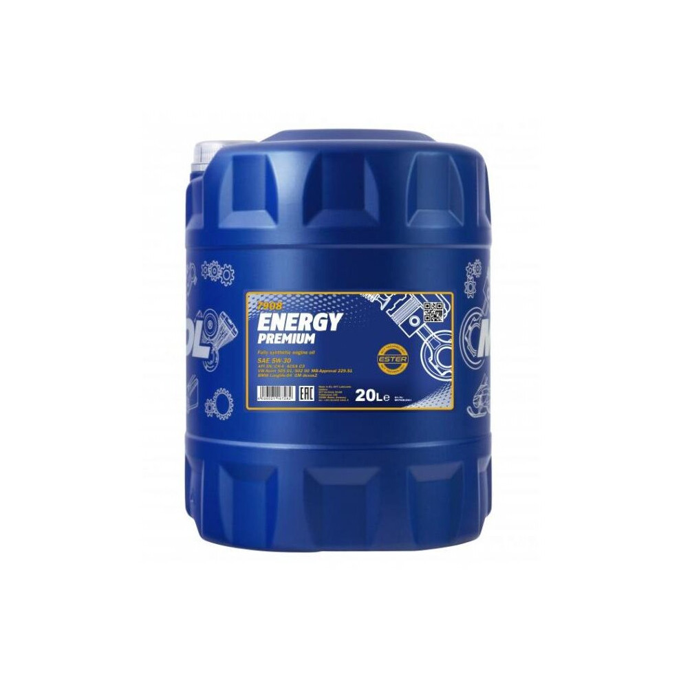 Mannol (20L Energy Premium) 5W30 Fully Synthetic Longlife Engine Oil Dexos2 C3