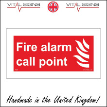 (400 x 200mm - 16 x 8, 10mm Extra Heavy Duty Foamex Foamboard) FI005 Fire Alarm Call Point SIGN flame in case of emergency sound alert bell