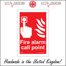 (200 x 300mm - 8 x 12, 3mm Standard Foamex Foamboard) FI014 Fire Alarm Call Point SIGN flame in case of emergency sound alert bell