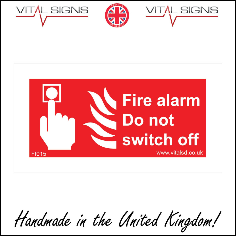 (600 x 300mm - 24 x 12, Magnetic - Vehicle Grade) FI015 Fire Alarm Do Not Switch Off SIGN constant electricity needed emergency-image-OPC-P5WMVTC-NEW