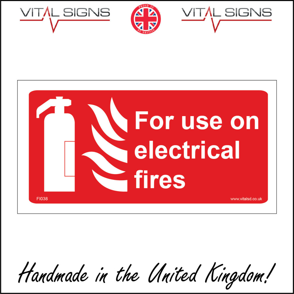 (400 x 200mm - 16 x 8, Sticker / Sav - White Background) FI038 For Use On Electrical Fires extinguisher SIGN hydrant in case of emergency-image-OPC-P5WMXTY-NEW