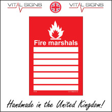 (200 x 300mm - 8 x 12, 5mm Heavy Duty Foamex Foamboard) FI128 Fire Marshals SIGN people safety emergency wardens control evacuate