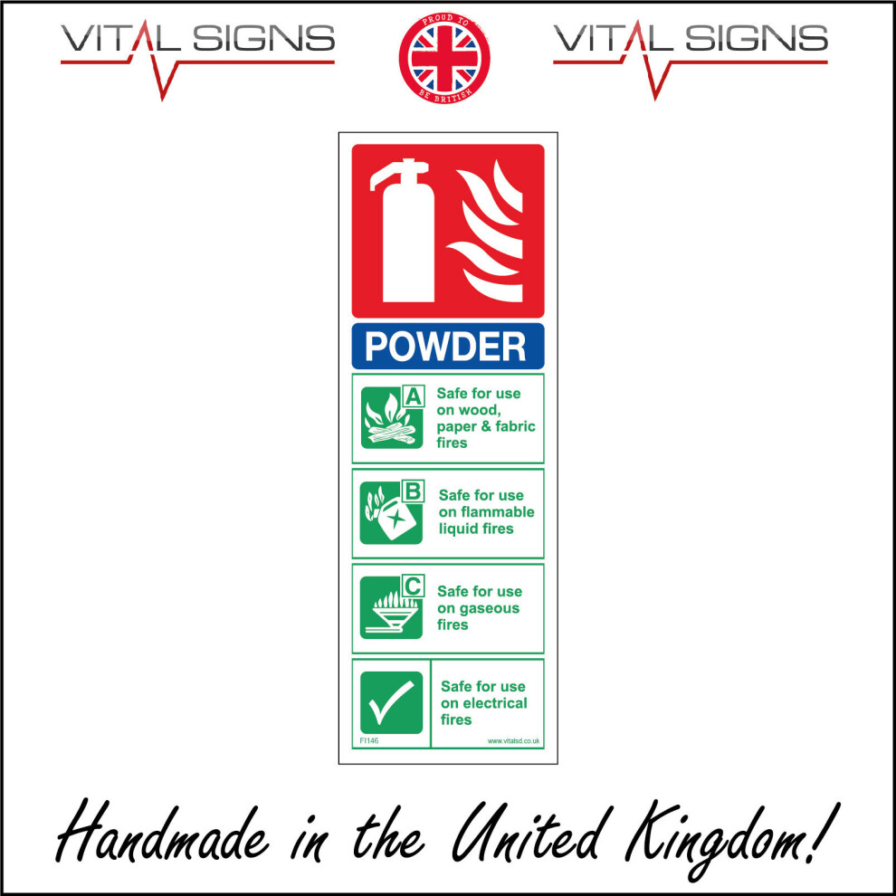 (50 x 150mm - 2 x 6, 10mm Extra Heavy Duty Foamex Foamboard) FI146 Fire Extinguisher Powder SIGN emergency hydrant raise alarm alert-image-OPC-P5WN8QK-NEW