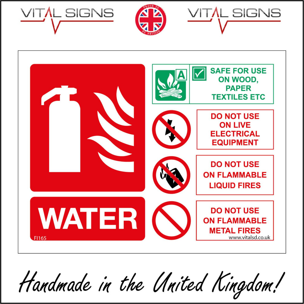 (200 x 150mm - 8 x 6, 3mm Standard Foamex Foamboard) FI165 Water Safe For Use On Wood Paper Textiles Etc SIGN hydrant emergency-image-OPC-P5WNDCK-NEW