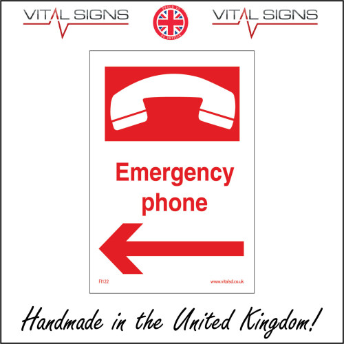 (150 x 200mm - 6 x 8, Sticker / Sav - White Background) FI122 Emergency ...