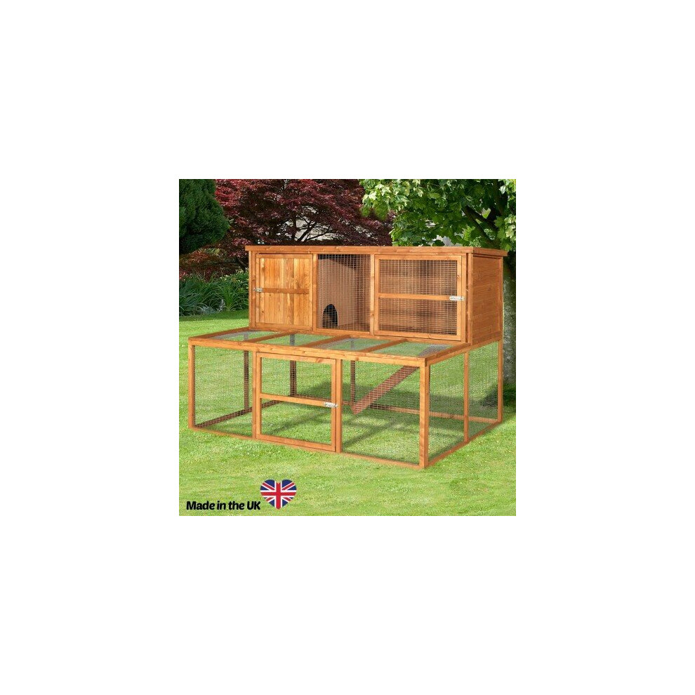 6' Kendal Single Reversible Hutch with Double Run