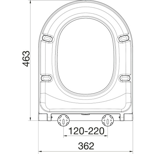EUROSHOWERS (Long D Slim) SLIM D Shape Slow Close Quick Release Toilet Seats 1