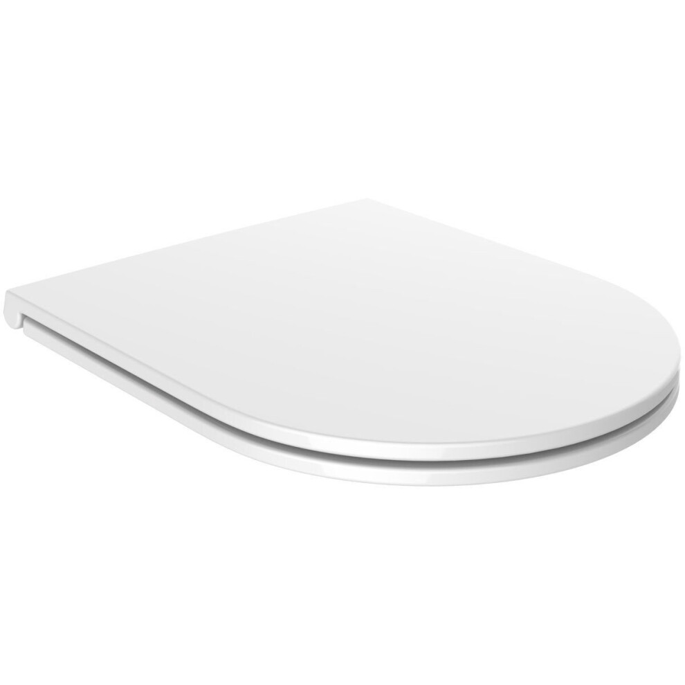 (Middle D Slim) SLIM D Shape Slow Close Quick Release Toilet Seats