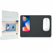 Aquarius Wireless Charging Pad for Mouse & Cell Phone charging, Black