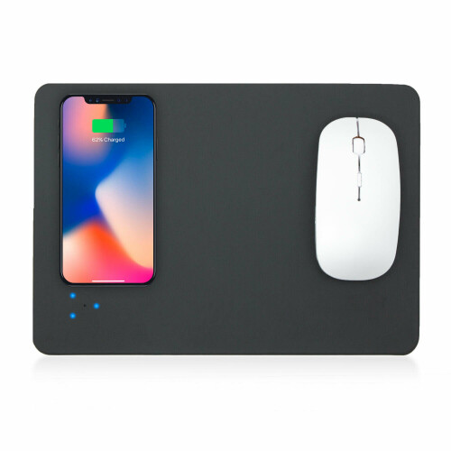 Aquarius Wireless Charging Pad for Mouse & Cell Phone charging, Black 1