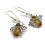 Real amber bee drop earrings, solid Sterling Silver. 2