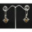 Real amber bee drop earrings, solid Sterling Silver. 7