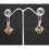 Real amber bee drop earrings, solid Sterling Silver. 5