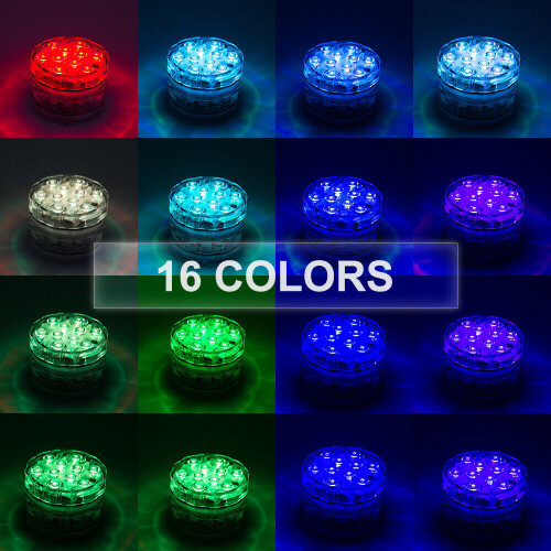Remote Controlled RGB 10-LED Submersible Swimming Pool Light 2