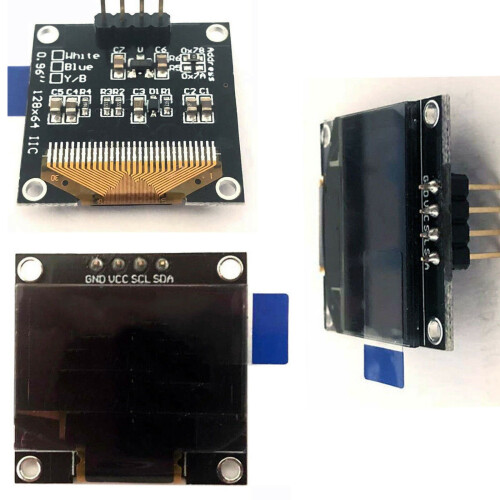 0.96" I2C IIC Serial 128X64 Blue OLED LCD LED Display Module for Arduino 1
