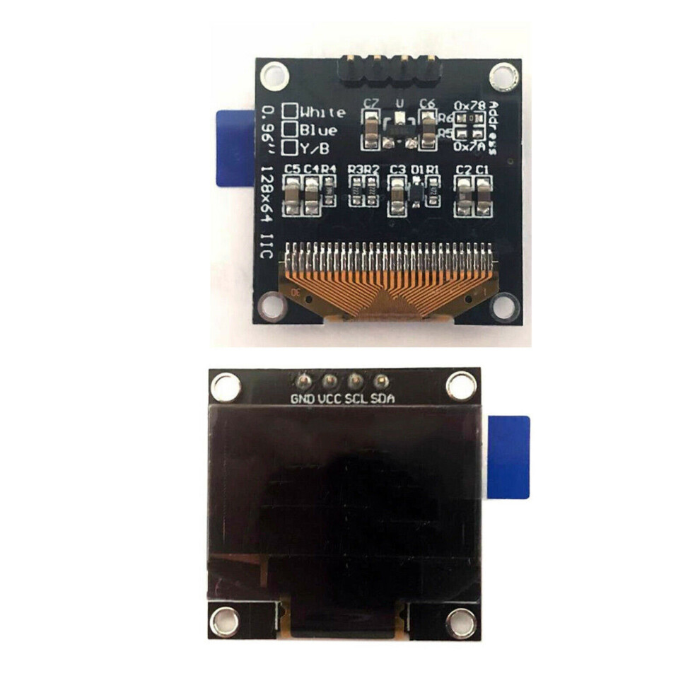 0.96" I2c Iic Serial 128X64 Blue Oled Lcd Led Display Module For Arduino 8424602495736