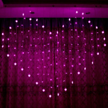 (Pink) Starry Heart Shape Led Strip Lights holiday Lighting Home Decor